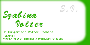 szabina volter business card